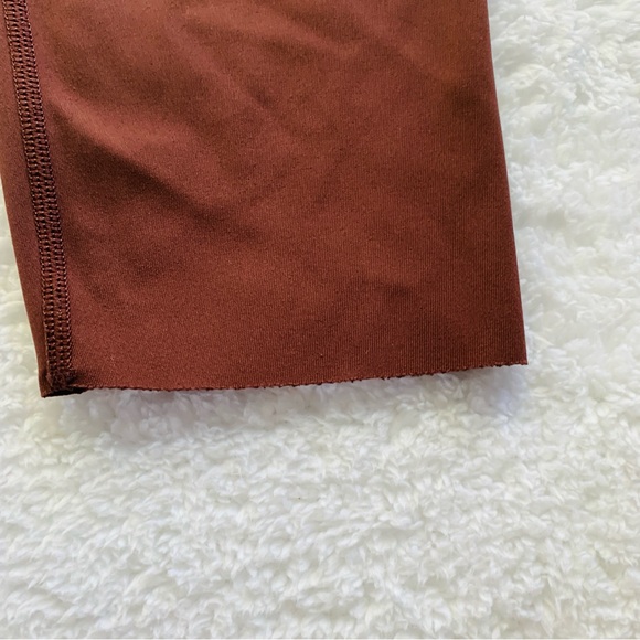 Aerie Maroon Raw Hem Athletic Leggings | Large - Picture 7 of 7